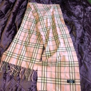 Pink and grey Burberry scarf