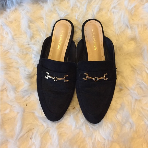 Shoes - black flat mules size 5.5