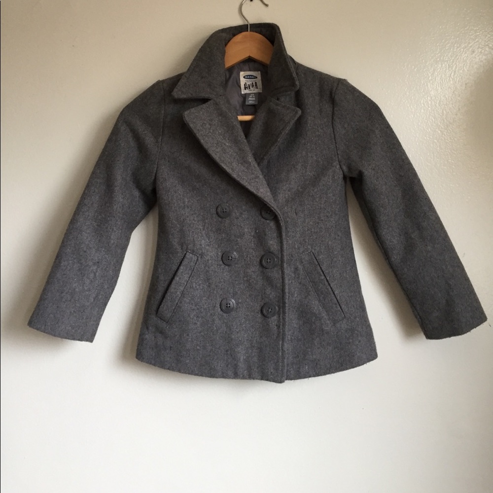 Girls gray pea coat