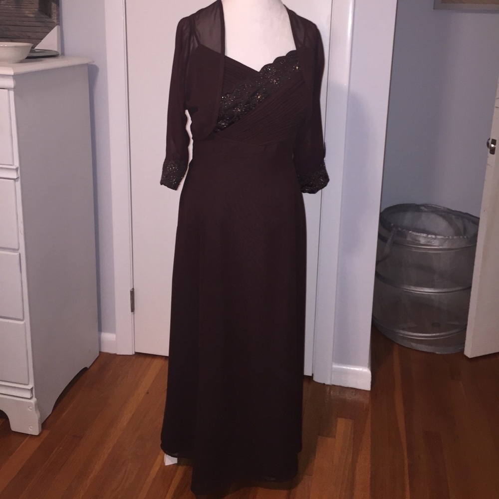 Formal chocolate brown dress