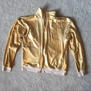American Apparel unisex gold metallic jacket Large