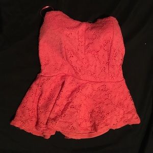 ambiance apparel pink lace top