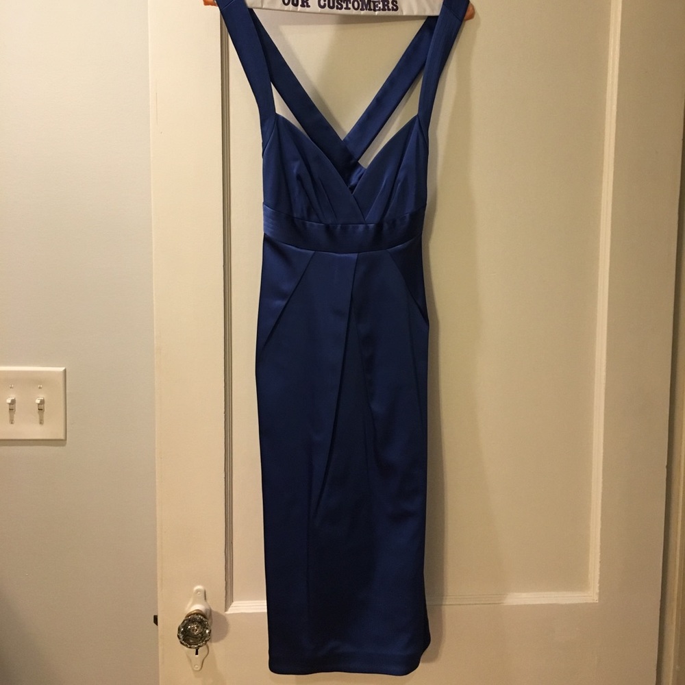 Laundry by Shelli Segal royal blue cocktail dress