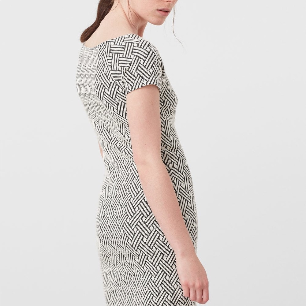 Mango Contrast Textured-Panel Dress - Picture 3 of 3