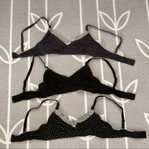 Bundle of 3 Gilligan & O’Malley nursing bras