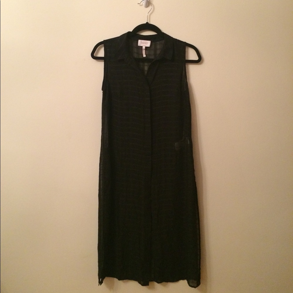NWT- Sleeveless black duster