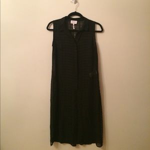 NWT- Sleeveless black duster