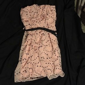 pink and brown heart dress