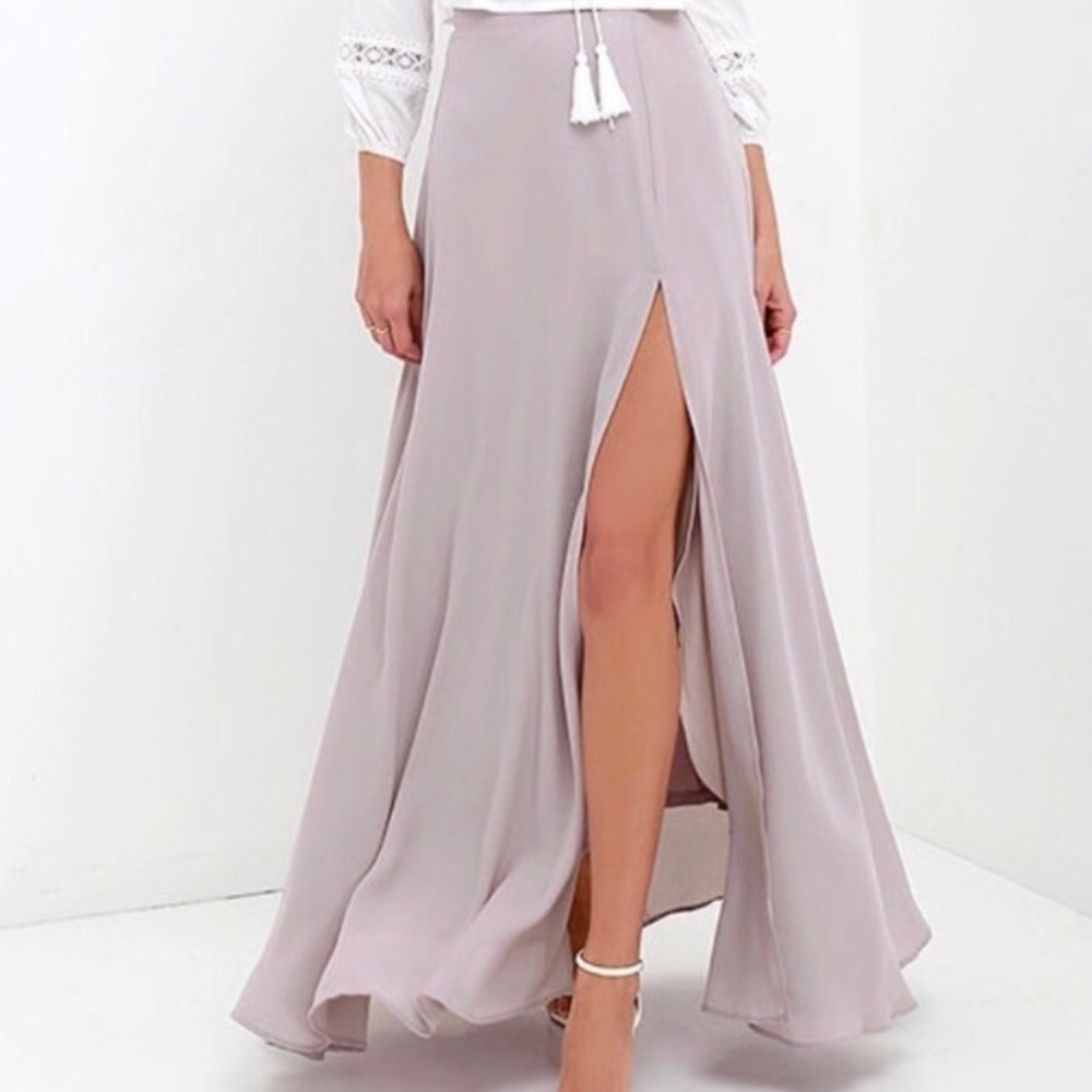 Grey/Taupe maxi skirt