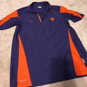 Nike Dri-Fit purple Clemson polo