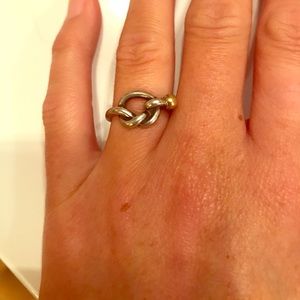 Authentic Tiffany & co love knot ring size 5
