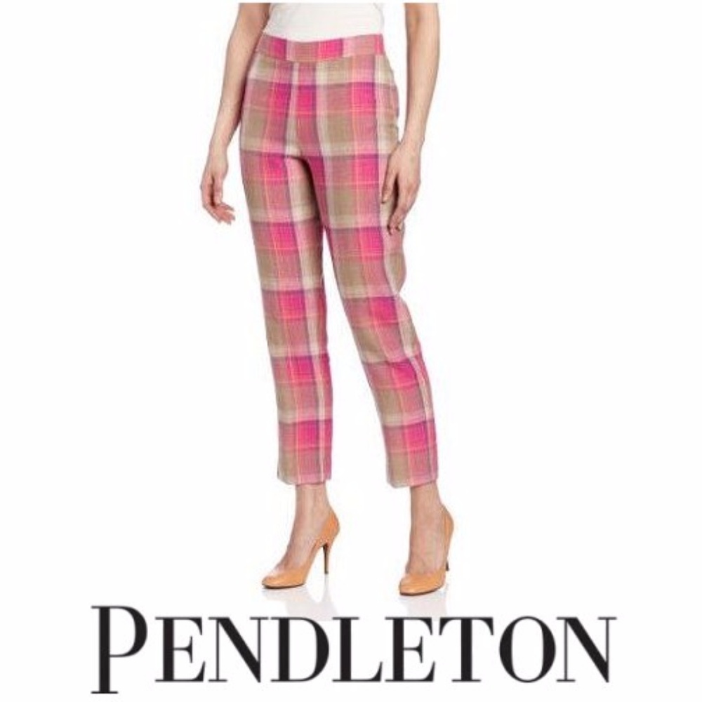 Pendleton Palisades Crop Wild Rose plaid Pants