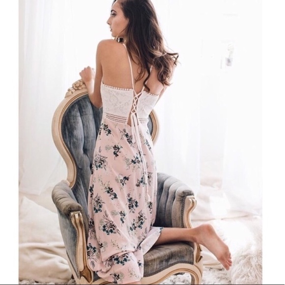 Floral Maxi Dress Size Large - Picture 3 of 5