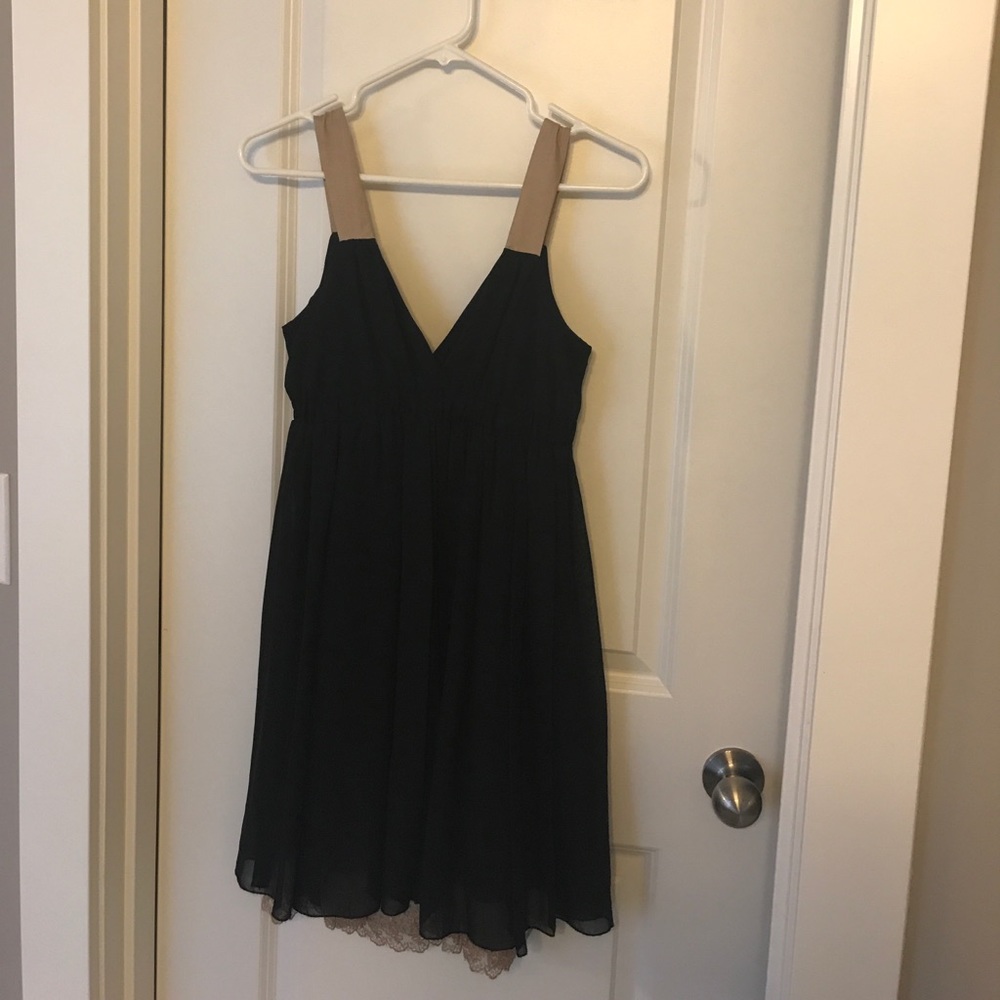 Chiffon-y layered black dress