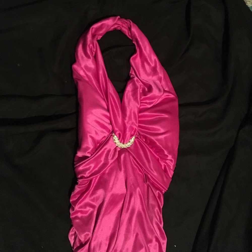 long pink formal dress