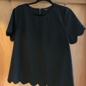 Black scalloped top