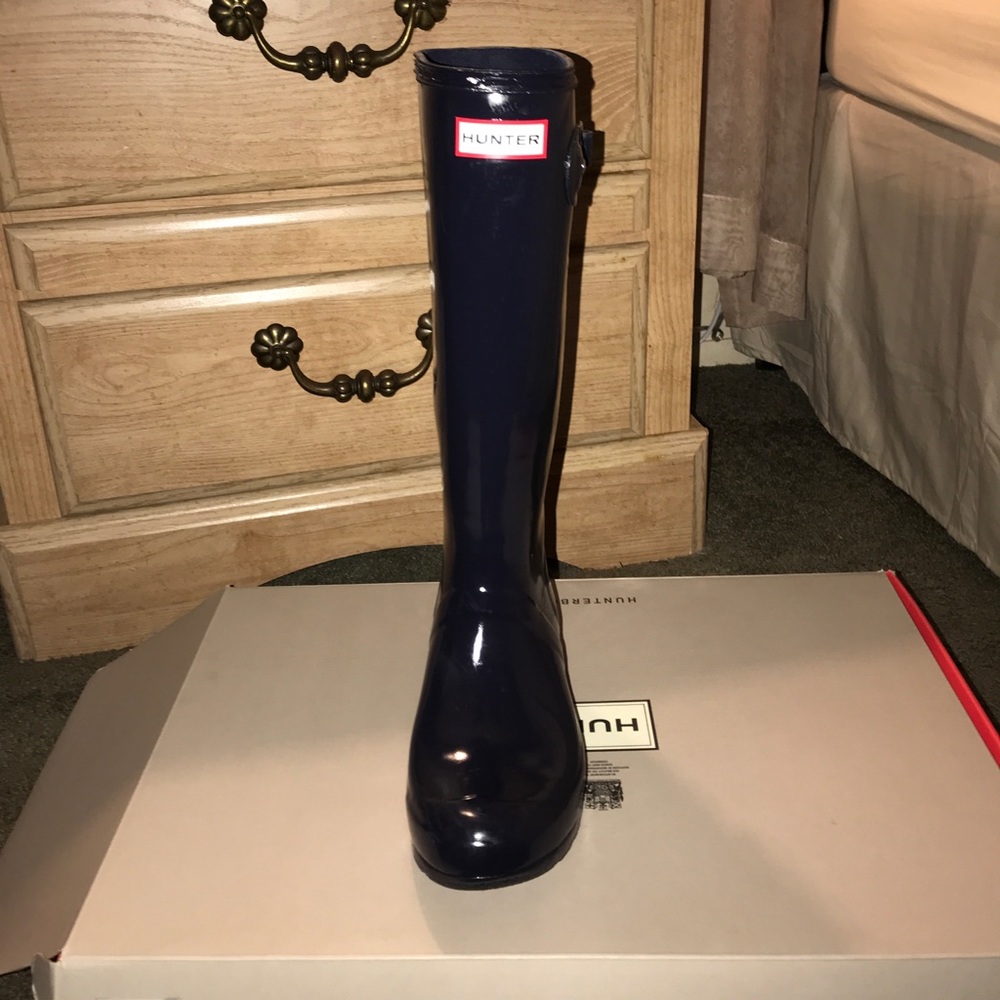Navy Hunter Boots