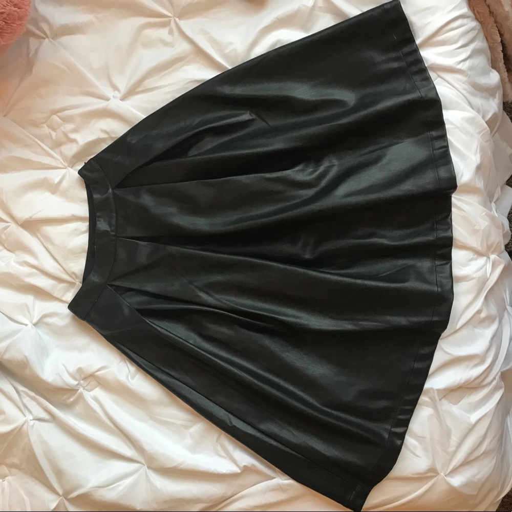 Black leather skirt