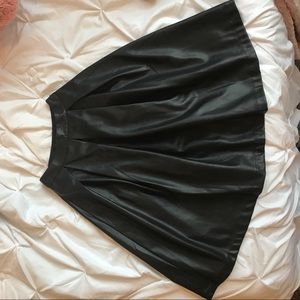 Black leather skirt