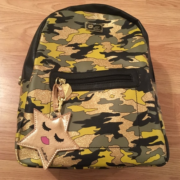 Betsey Johnson Handbags - Betsey Johnson Camo Glitter Backpack New with Tags