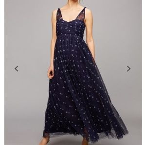 NWT Navy/white dot Maternity Gown
