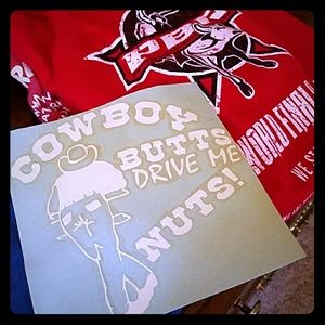 Cowboy Butts Drive Me Nuts decal