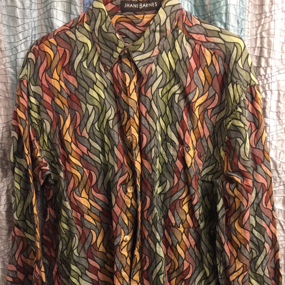 Jhane Barnes mens shirt fractal