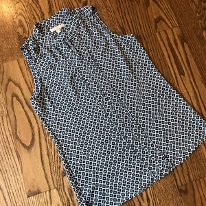 Banana Republic Split Neck Blouse, Small Tall