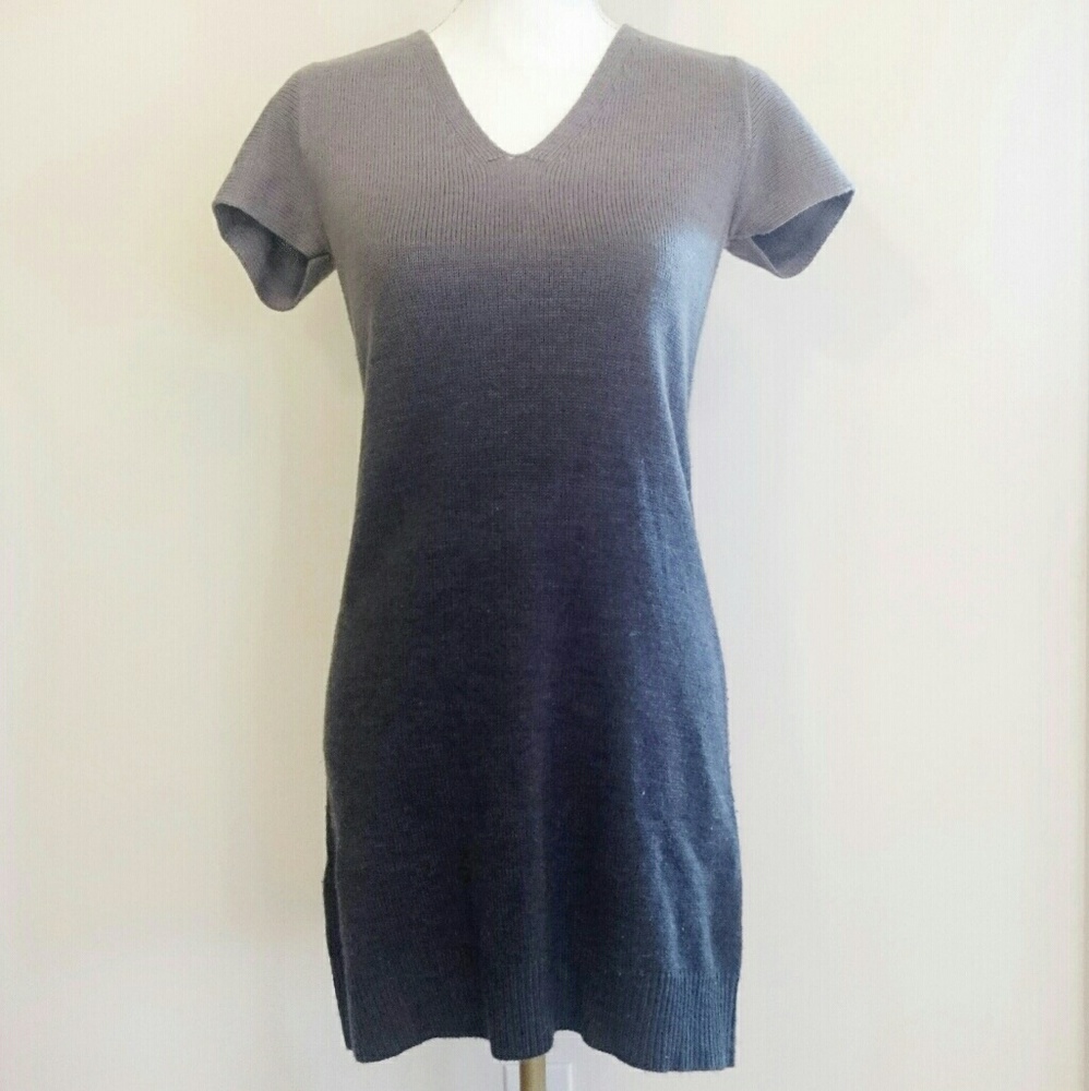 Gray Ombre Sweater Dress