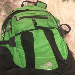 Green great condition North Face Backpack