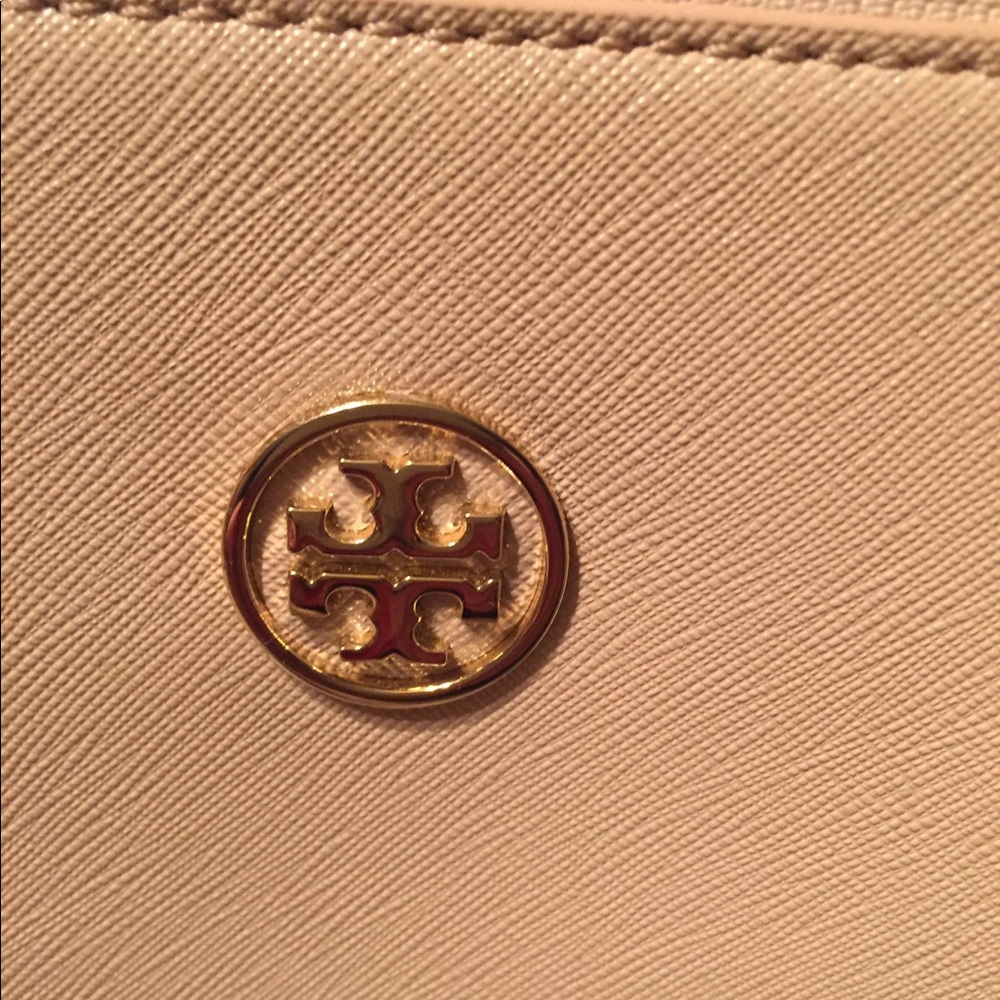 Light Oak Canvas Tory Burch Bag - Picture 4 of 7