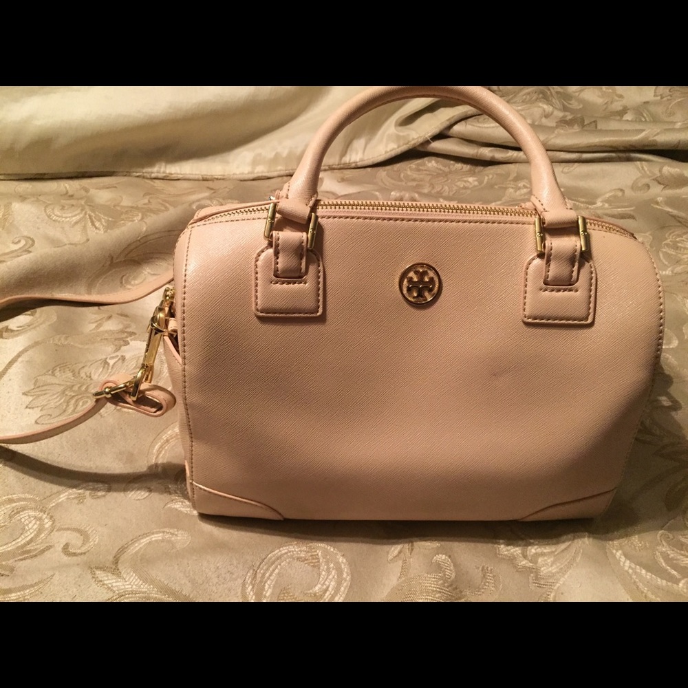 Light Oak Canvas Tory Burch Bag