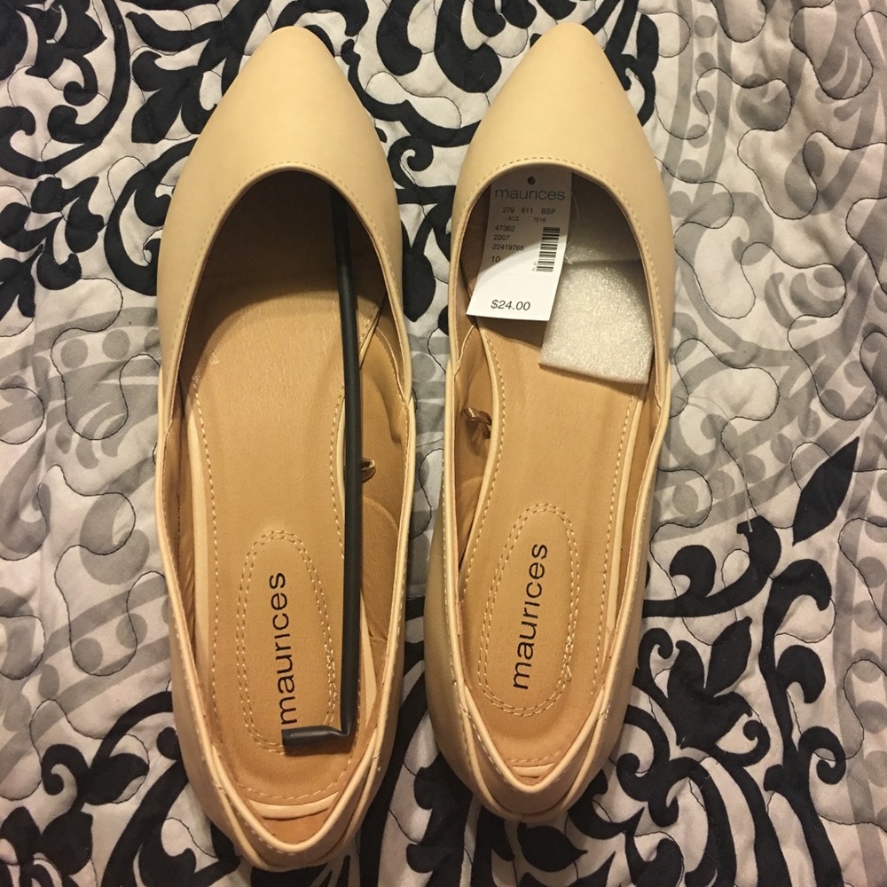Maurice's Paula flats in blush