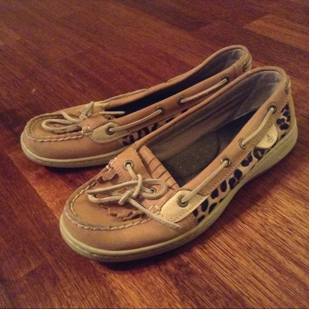 Sperry Top Sider With Leopard Detail