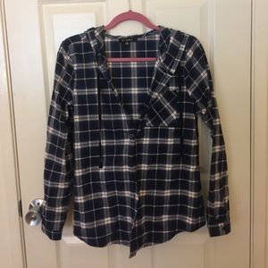 Hooded Flannel Shirt