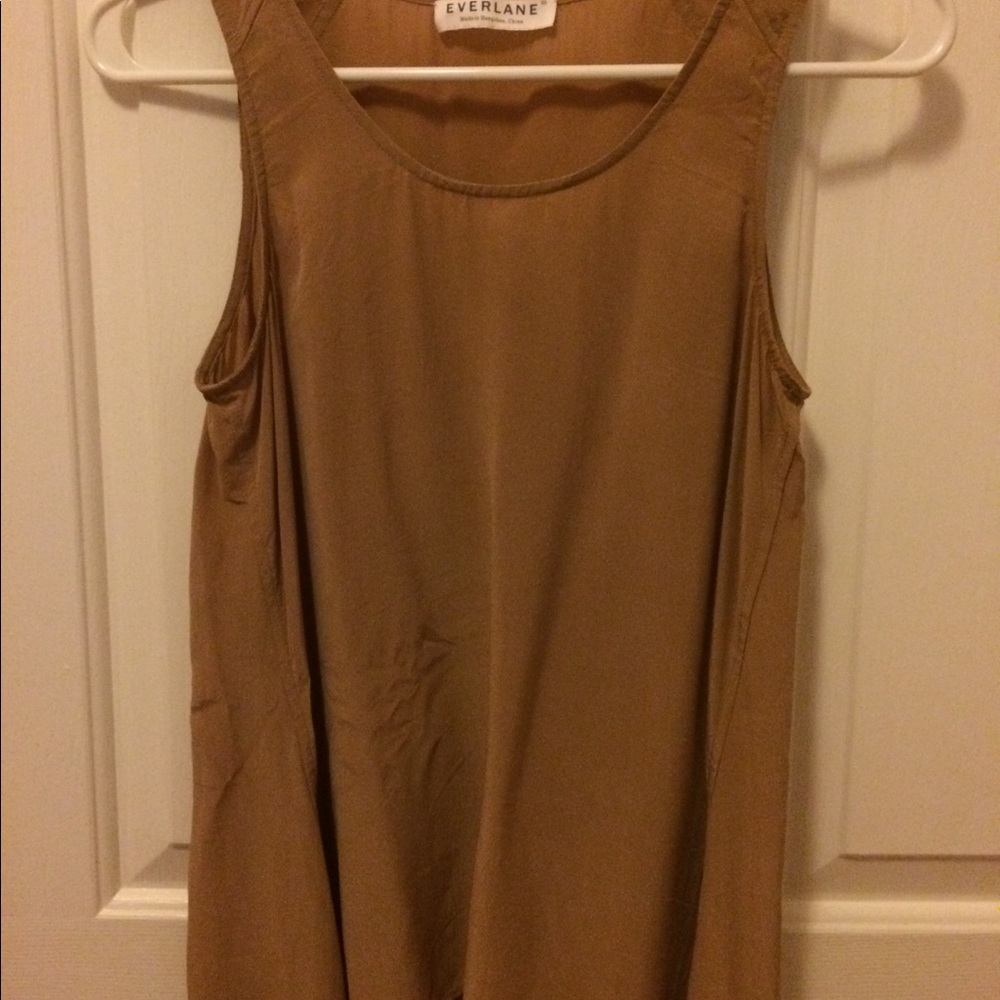 Tan Silk Tank