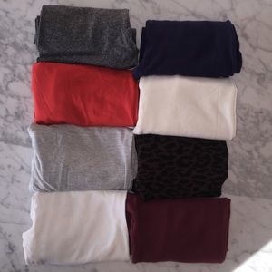 LOT of 8 leggings/tights size small/medium