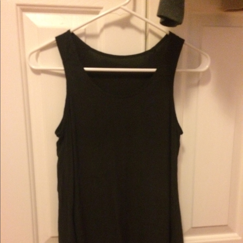 Black silk tank