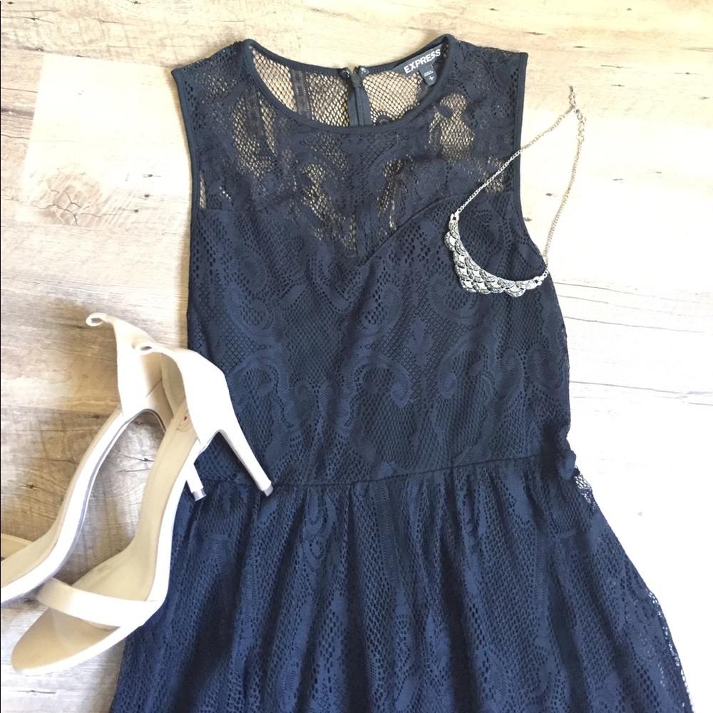 Express black lace dress