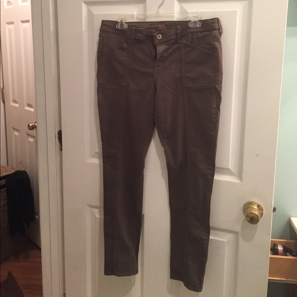 Dark green skinny jeans