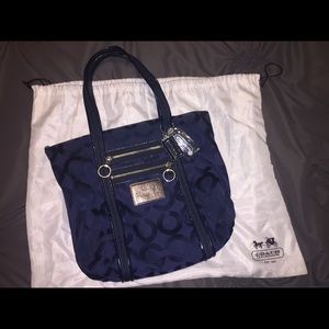 Navy blue coach bag