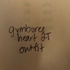 Gymboree Boys 2T heart Outfit