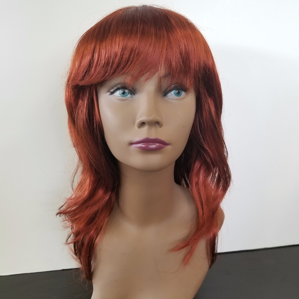 Medium Auburn 100% Japanese Synthetic Wig