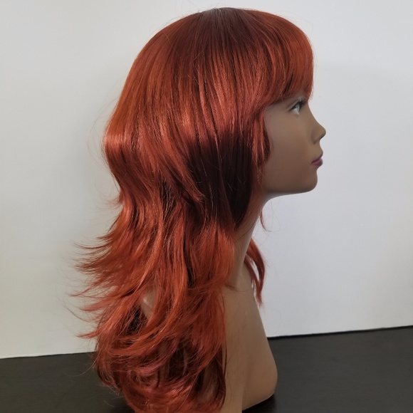 Medium Auburn 100% Japanese Synthetic Wig - Picture 2 of 5