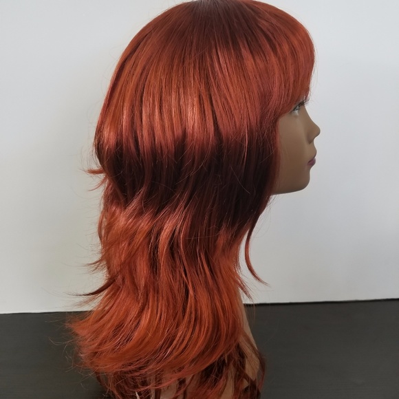 Medium Auburn 100% Japanese Synthetic Wig - Picture 4 of 5