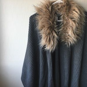Grey with Fur Cover Up