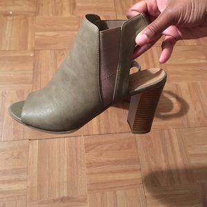 Comfortable stylish peep toe booties