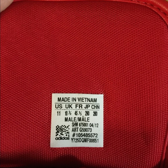 Adidas originals red high top sneakers - Picture 6 of 6