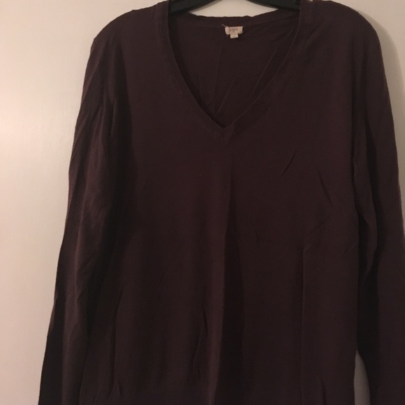 J. Crew V-Neck Brown Sweater - Picture 3 of 4
