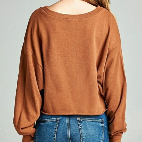 Last  one!!!♨TOP RATED ♨French Terry Crop Top - Picture 3 of 4